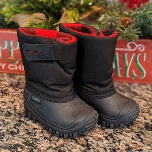 Baby snow boots buffalo check plaid